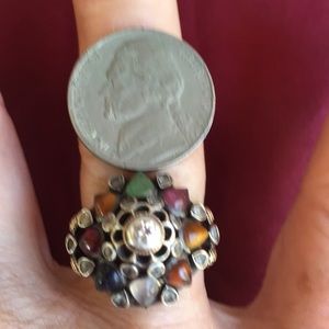 VTG 14k jeweled asian Thai princess ring